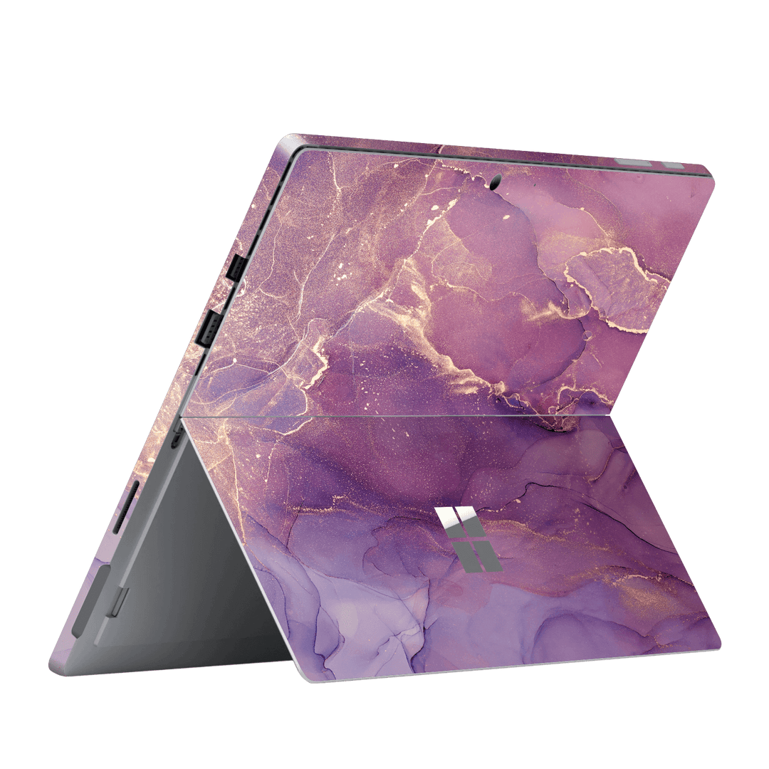 Microsoft Surface Pro (2017) Print Printed Custom Signature AGATE GEODE Purple-Gold Skin Wrap Sticker Decal Cover Protector by EasySkinz