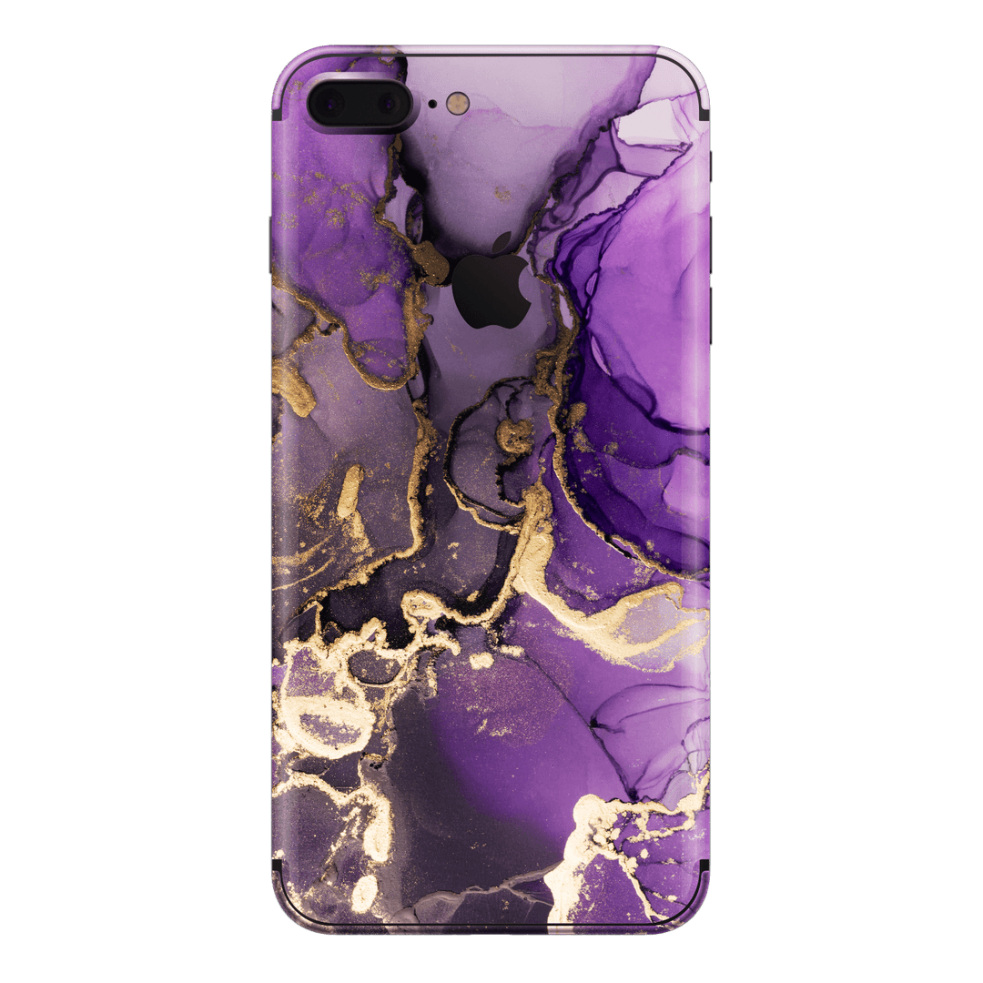 iPhone 8 PLUS Print Printed Custom SIGNATURE AGATE GEODE Purple-Gold Skin Wrap Sticker Decal Cover Protector by EasySkinz | EasySkinz.com