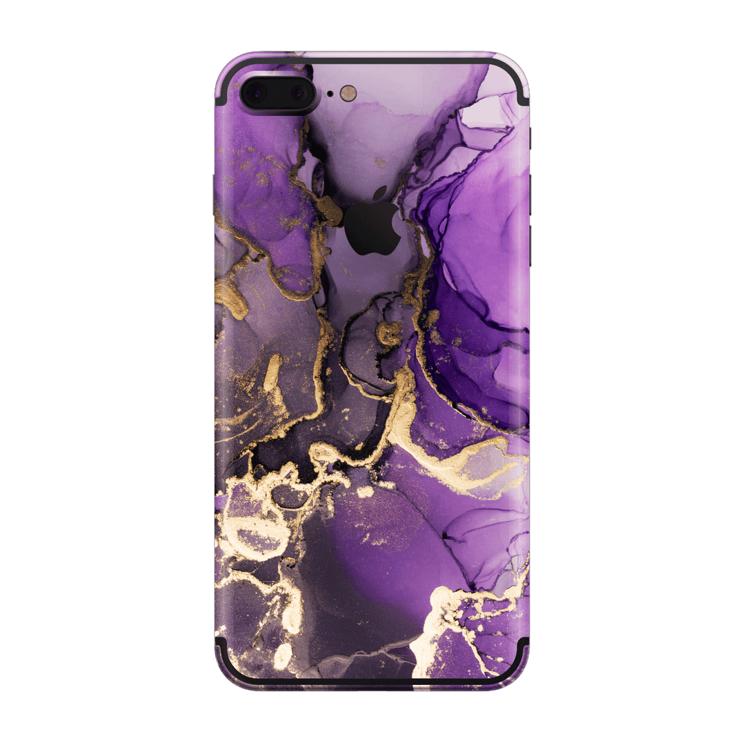 iPhone 7 PLUS Print Printed Custom SIGNATURE AGATE GEODE Purple-Gold Skin Wrap Sticker Decal Cover Protector by EasySkinz | EasySkinz.com