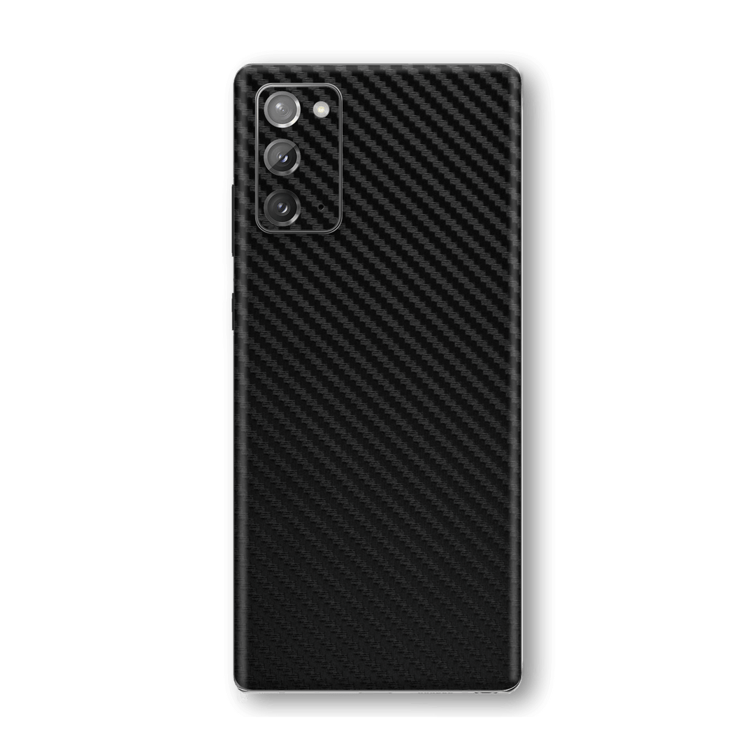 Samsung Galaxy NOTE 20 3D Textured Black Carbon Fibre Fiber Skin Wrap Sticker Decal Cover Protector by EasySkinz