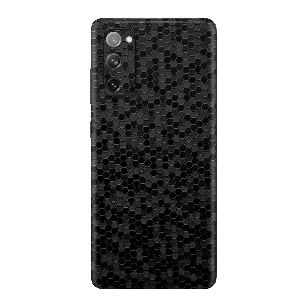 Samsung Galaxy S20 FE Luxuria BLACK Honeycomb 3D Textured Skin Wrap Sticker Decal Cover Protector by EasySkinz