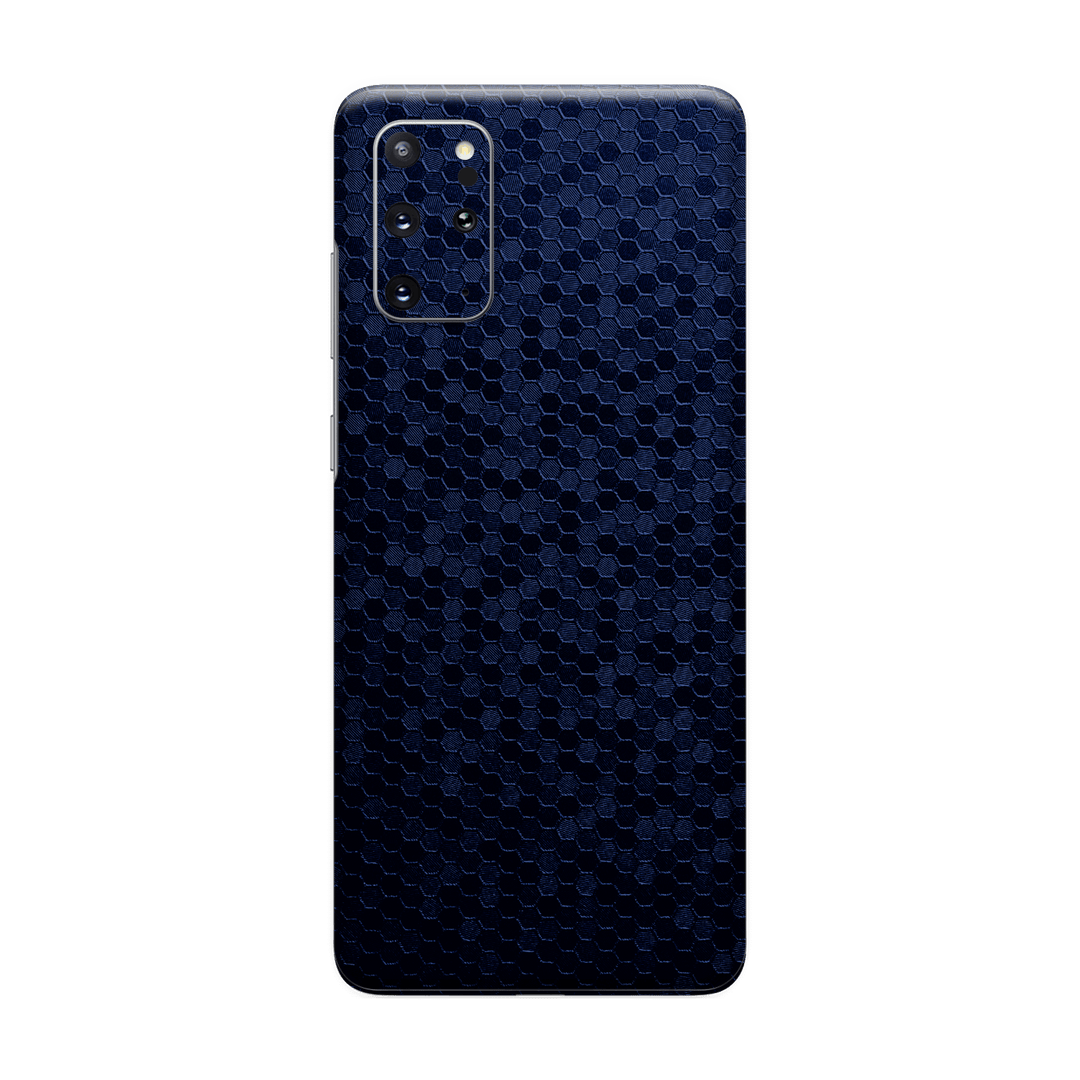 Samsung Galaxy S20+ PLUS Luxuria Navy Blue Honeycomb 3D Textured Skin Wrap Sticker Decal Cover Protector by EasySkinz | EasySkinz.com