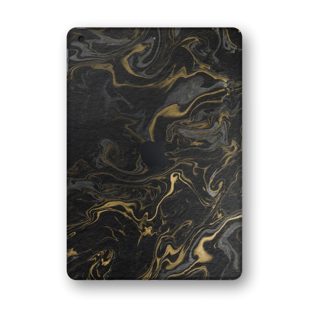 iPad 10.2" (7th Gen, 2019) SIGNATURE Grey-Gold Ink Paper Skin Wrap Sticker Decal Cover Protector by EasySkinz