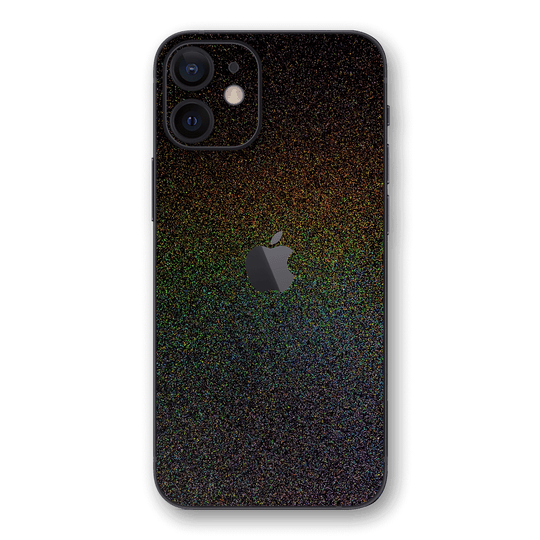 iPhone 12 mini Glossy GALAXY Black Milky Way Rainbow Sparkling Metallic Skin Wrap Sticker Decal Cover Protector by EasySkinz