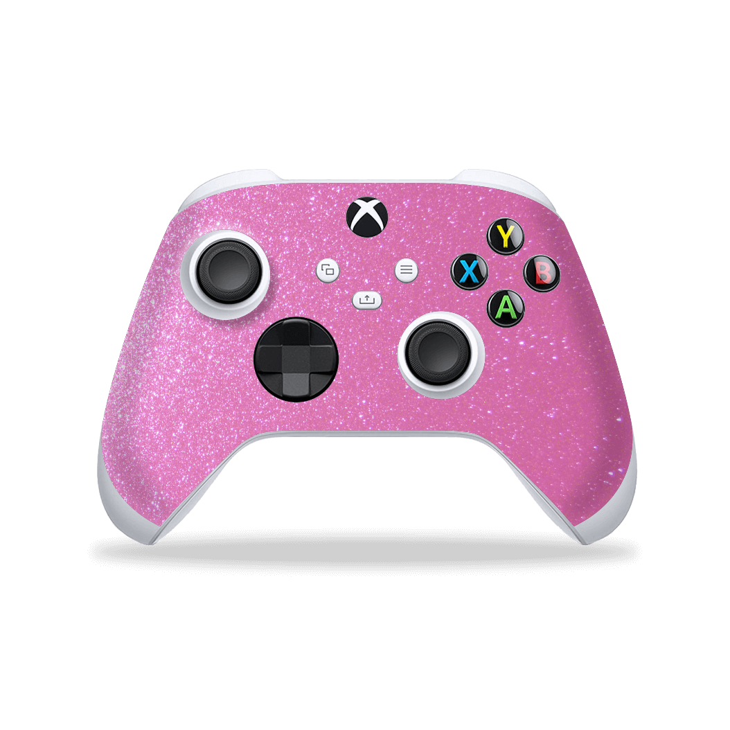 XBOX Series X CONTROLLER Skin - Diamond Pink Shimmering, Sparkling, Glitter Skin, Wrap, Decal, Protector, Cover by EasySkinz | EasySkinz.com